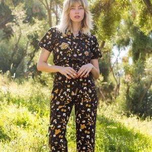 Big Bud Press Shortsleeve Jumpsuit in Cookbook Print